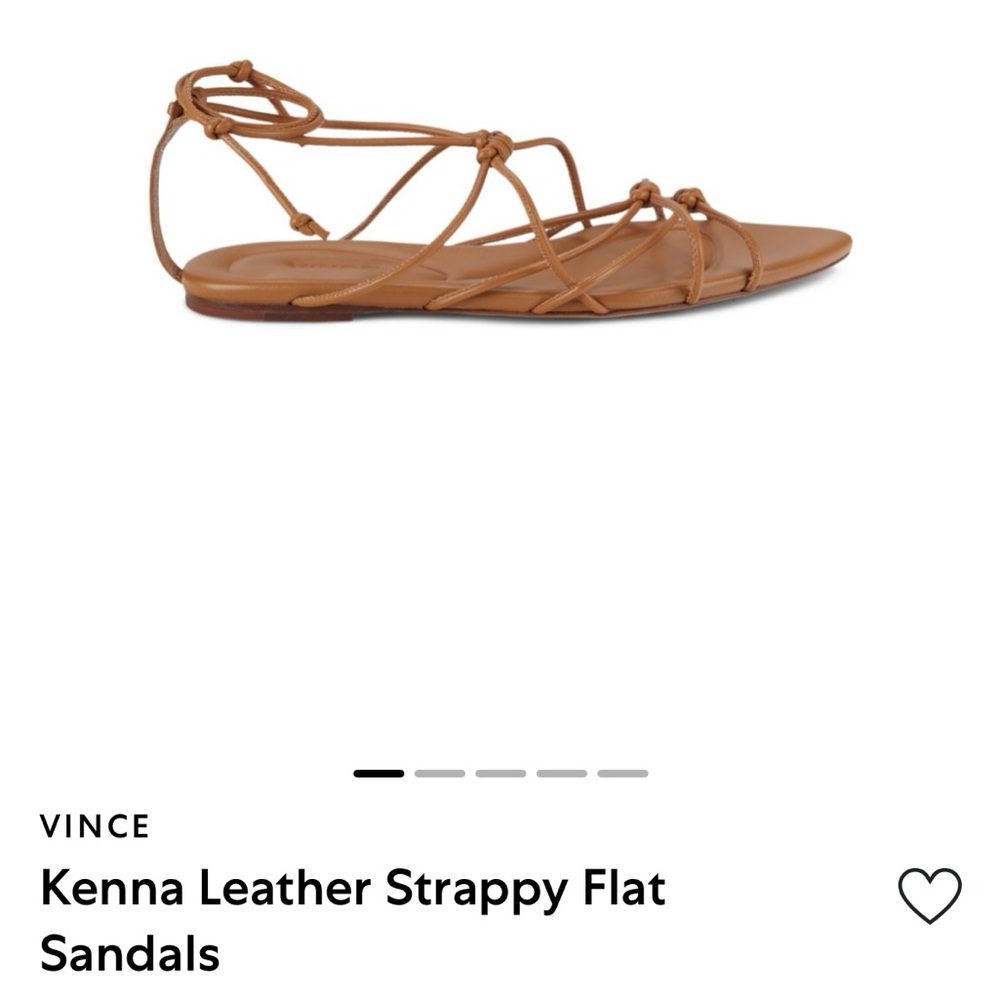 Vince Kenna Leather strappy sandal.  size 8. Tan